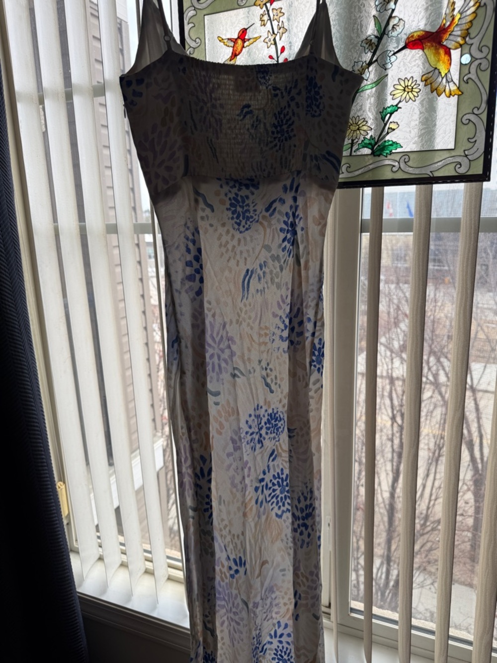 Wilfred Blue and Cream Floral Slip Maxi Dress - Picture 4 of 5